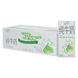 伊利纯牛奶200ml*24盒/箱 全脂营养乳蛋白 环保包装 11月产 送礼年货 随机发货