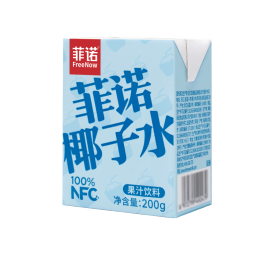 菲诺 NFC100%椰子水 网红0脂肪椰汁电解质椰青饮料追剧 200g*12盒礼盒