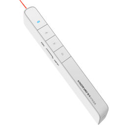 诺为 100米遥控智能充电翻页笔PPT多功能激光笔360°全向投影笔电子笔演示器 N75 红光 白色