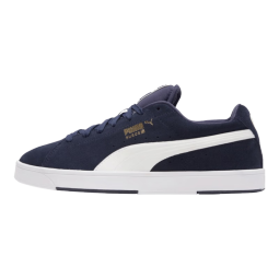 彪马（PUMA）官方【滑板鞋】男低帮经典复古百搭运动轻便透气板鞋SUEDE356414 粗呢蓝-白色-金色-28 39