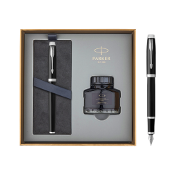 【新年礼物】派克（PARKER）钢笔礼盒签字笔 商务送礼 节礼物 男女生日礼品 IM丽雅黑白夹墨水笔 墨水礼盒