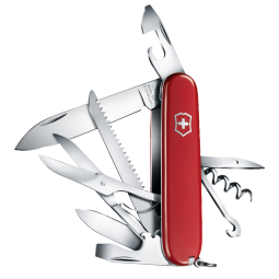 维氏（VICTORINOX）瑞士军士刀都市猎人91mm(15功能)多功能折叠户外露营工具1.3713红