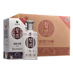 习酒银质 酱香型白酒 53度 500mL 6瓶