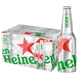 喜力星银铝瓶330ml*24瓶整箱装 喜力啤酒Heineken Silver 