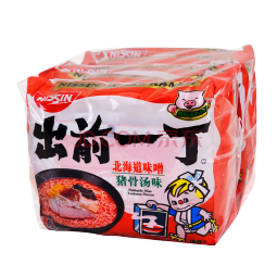 出前一丁（NISSIN）中国香港速食方便面 北海道味增猪骨汤味100g*5包  泡面拌面零食