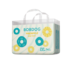 巴布豆（BOBDOG）新菠萝纸尿裤超薄透气尿不湿婴儿试用夜用动感贴合植萃弱酸 纸尿裤L80片【17-23斤】