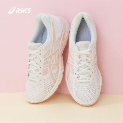 亚瑟士ASICS女鞋缓震跑鞋透气运动鞋 GEL-CONTEND 4 米色 40.5