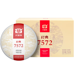 大益茶叶 普洱茶熟茶 7572经典标杆茶 品质自饮 便携精致 1盒装(2301批次)150g*5饼