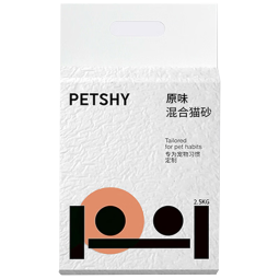 petshy白茶猫砂 豆腐混合猫砂除臭控尘可冲厕所2.5kg/包 白茶【1.5mm】猫砂*4包