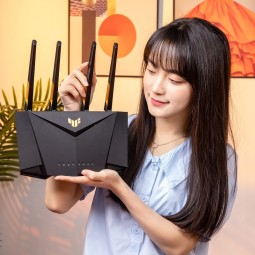 华硕（ASUS）TUF小旋风 Wi-Fi6 AX3000 四核全千兆双频家用电竞游戏高速无线路由器 【电竞小旋风】2.5G网口