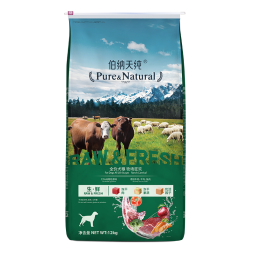 伯纳天纯生鲜系列全价通用冻干犬粮牧场狂欢(牛肉+羊肉+兔肉)12kg/24斤