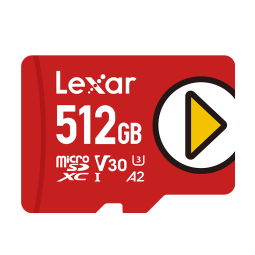 雷克沙（Lexar）512GB TF（MicroSD）存储卡 U3 V30 A2 读速160MB/s 手机平板 switch内存卡 PLAY系列