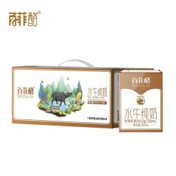 百菲酪水牛纯牛奶 4.0g乳蛋白宝宝爱喝 200ml*12盒/箱 送礼礼盒装