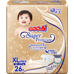 大王（GOO.N）自在之息纸尿裤XL26片(12-17kg)尿不湿 微孔速吸芯体