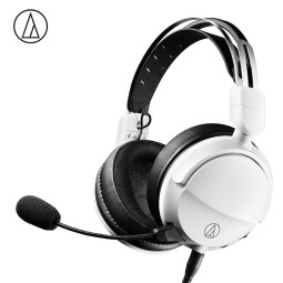 铁三角（Audio-technica）ATH-GL3 有线耳机耳麦 头戴式耳机 畅玩黑神话悟空 电竞游戏 吃鸡耳机 轻量化伸缩头梁 白色