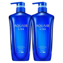 水之密语（AQUAIR）净润臻养(控油型)洗发水套装600ml*2蓬松滋润男女士 胖东来同款