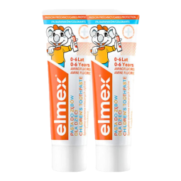 ELMEX【精选】艾美适进口0-6岁儿童牙膏含氟防蛀易洁净低泡2支x50ml 0-6岁儿童牙膏