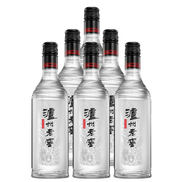 泸州老窖 黑盖 光瓶酒 浓香型白酒 42度500ml*6瓶 整箱装