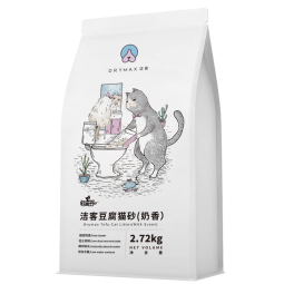 洁客（Drymax）豆腐砂植物结团高效除臭低尘猫砂奶香味2.72kg