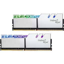 G.SKILL芝奇（G.SKILL）32GB(16G×2)套装 DDR4 3600频率 台式机内存条-皇家戟RGB灯条(花耀银)