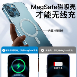 狸贝多 苹果16MagSafe磁吸透明保护壳15ProMax手机壳iPhone14保护套软边防摔超薄全包/13/12/11 磁吸透明【防摔内气囊】 iPhone 14