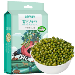 盖亚农场有机绿豆1.8斤（低脂绿豆粥绿豆汤可发芽打豆浆东北杂粮粗粮）