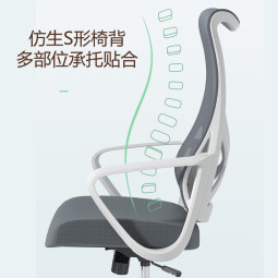 星贝思starspace设计电脑椅办公椅人体工学椅老板椅职员会议电竞椅升降椅白20761H