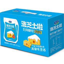 君乐宝涨芝士啦芝士口味180g*12壶低温生鲜 奶酪风味酸牛奶