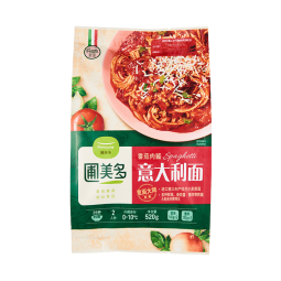 圃美多意大利面方便速食意粉方便面家庭早餐面条意面 番茄肉酱意大利面520g 2人份