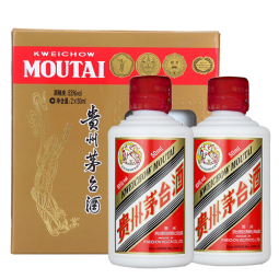 茅台（MOUTAI）飞天 酱香型白酒 53度 50ml*2 礼盒装