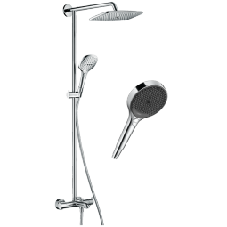 汉斯格雅（Hansgrohe） 双飞雨240恒温花洒大顶喷浴缸龙头套装升级境雨镀铬手持26777007