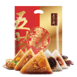五芳斋 五芳团圆 速冻粽子礼袋 100g*10只 6荤4素嘉兴端午粽子早餐