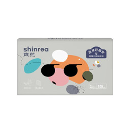爽然 （shinrea）超薄干爽纸尿裤 柔薄瞬吸尿不湿 S码108片