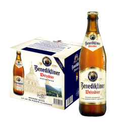 百帝王（Benediktiner）修道院 小麦白啤酒 500ml*12瓶 整箱装 德国原装进口