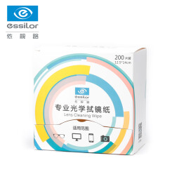 依视路（ESSILOR）专业拭镜纸200片装擦镜纸单反镜头眼镜片清洁湿纸巾屏幕镜头纸1盒