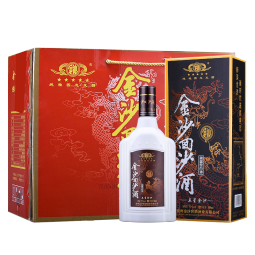 金沙回沙酒 钻石五星 酱香型白酒 53度 500ml*6瓶 整箱装 纯粮食酱酒