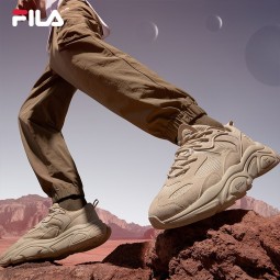 斐乐（FILA）跑步鞋老爹鞋男子跑步鞋MARSⅡ火星二代情侣款复古运动鞋休闲鞋 驼丝锦-DO-F12M131116F 41