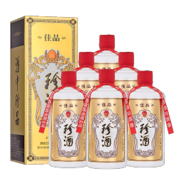 珍酒【官方旗舰】佳品经典珍藏 酱香型白酒 纯粮酒口粮酒 宴请送礼 53度 500mL 6瓶 佳品经典整箱