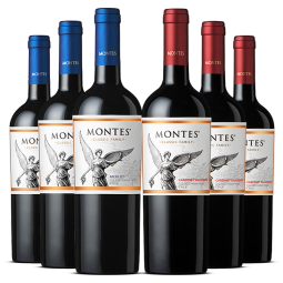 MONTES【蒙特斯官旗】智利原瓶进口红酒 蒙特斯montes经典系列750ml 红葡萄酒6支组合整箱装