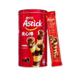 爱时乐（Astick）夹心棒注心饼干巧克力味330g 休闲零食送礼喜礼团购早餐巧克力棒