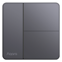 Aqara绿米联创智能开关 遥控开关 已接入米家/HomeKit 卡农双键 远山灰
