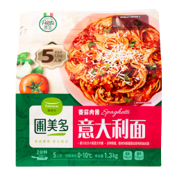 圃美多番茄肉酱意大利面1.3kg 5连包方便面速食面条 家庭装儿童早餐面点