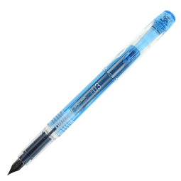 【开学必备】白金（PLATINUM）钢笔 PSQ-300C#3-F 蓝黑 学生练字书写 进口墨水笔透明笔杆0.3mm