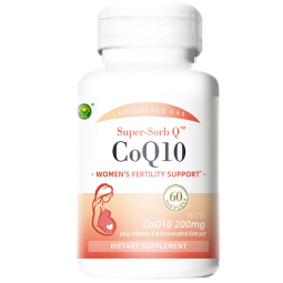 ConfidenceUSA信心康乐还原型辅酶q10软胶囊200mg60粒成人备孕泛醇扣十coq10 【1瓶装】养卵/试管