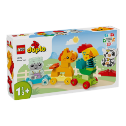 乐高（LEGO）积木得宝10412 萌趣动物火车大颗粒积木桌儿童玩具礼物家居装饰