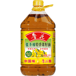 鲁花 食用油 低芥酸特香菜籽油 5L  /桶  （新老包装随机发放）