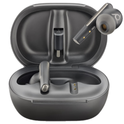 缤特力（PLANTRONICS）poly Free60系列智能真无线耳机 主动降噪办公蓝牙耳麦 Free60+UC黑色触屏充电盒