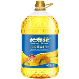 长寿花 葵花籽油 4L 食用油 压榨一级
