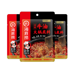 海底捞火锅底料 煲汤涮菜调味料 家庭聚会 一料多用 浓香牛油底料150g*3袋