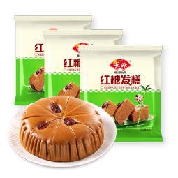 安井 红糖发糕 400g*3袋 每袋10块装 家庭装切糕面点 速冻早餐半成品